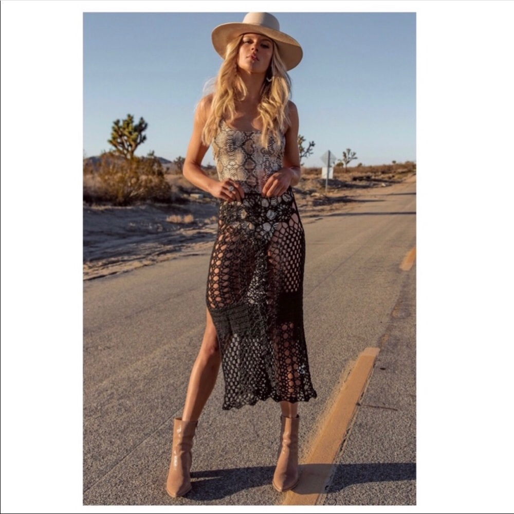 NWT 12th Tribe crochet skirt